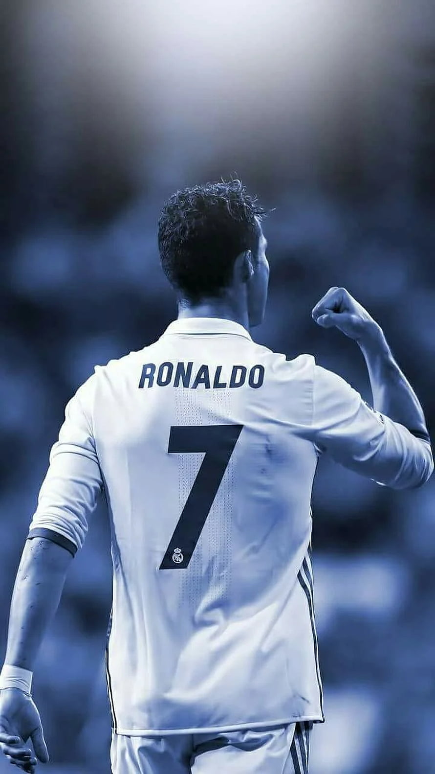 Cristiano Ronaldo Real Madrid Number 7 Jersey Back View Celebration HD phone wallpaper