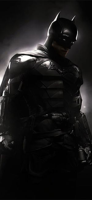 Robert Pattinson as Batman in Dark Tactical Suit with Dramatic Backlighting, robert pattinson the batman suit , Awesome Batman Dark HD phone wallpaper