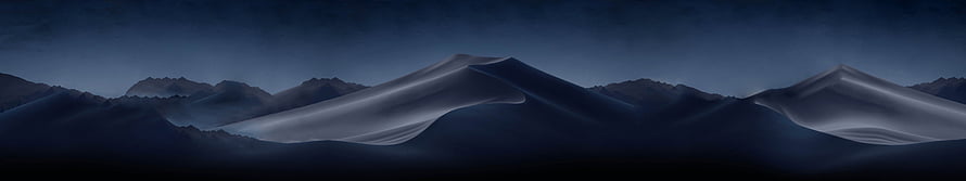 Dark Minimalist Mountain Landscape with Flowing Mist and Deep Blue Tones HD wallpaper