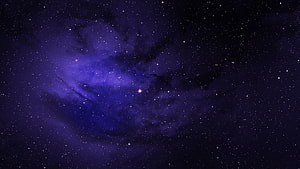 Deep Purple Nebula and Starfield Space Background HD wallpaper