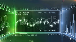 Futuristic Forex Trading Dashboard with Candlestick Charts and Financial Data HD wallpaper