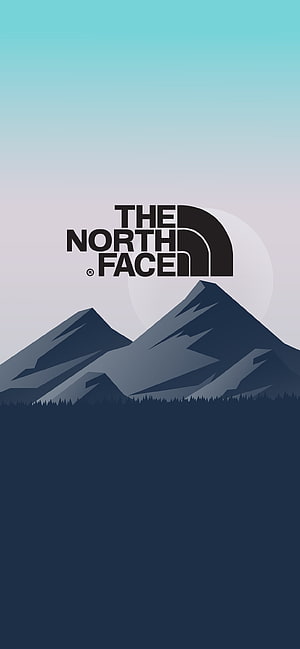 The North Face Minimalist Mountain Logo Wallpaper HD phone wallpaper