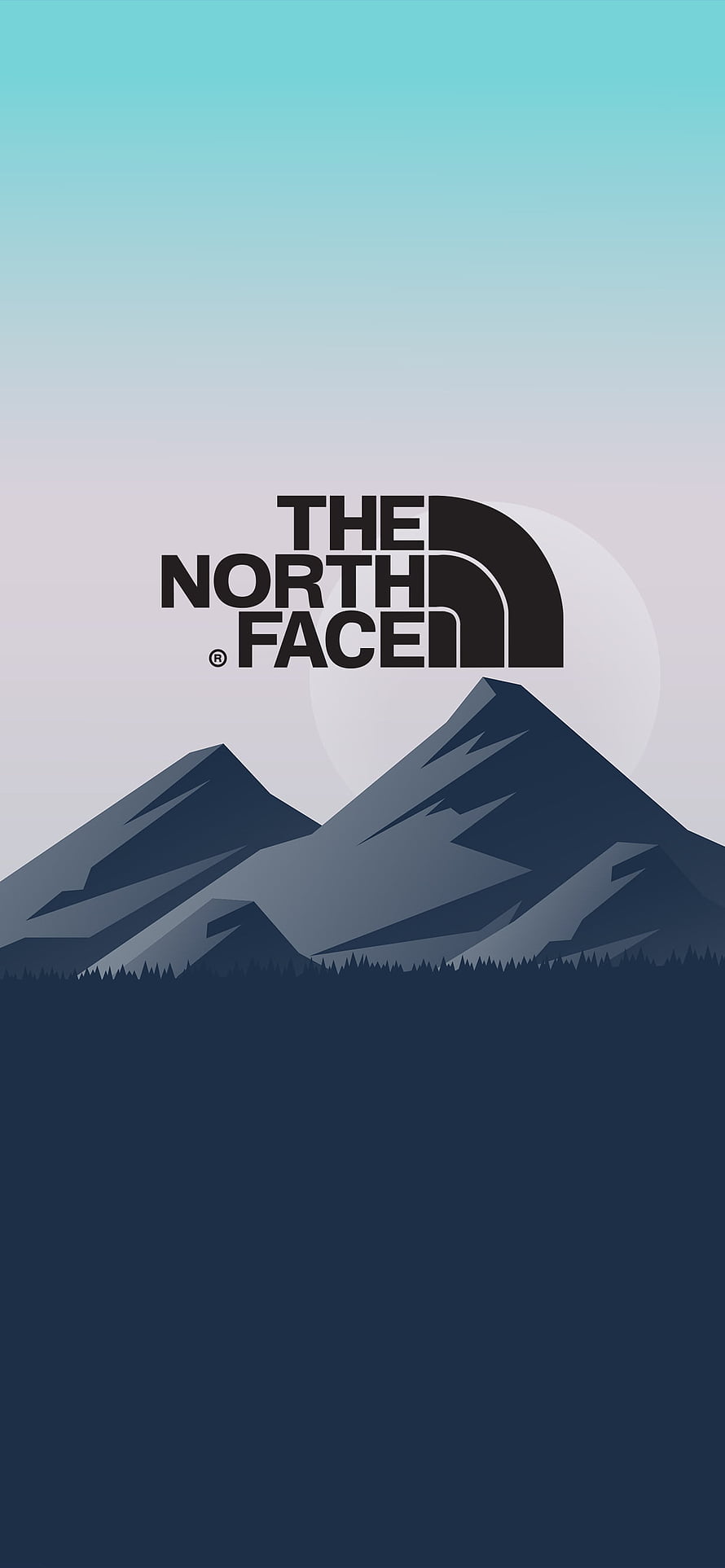 The North Face Minimalist Mountain Logo Wallpaper HD phone wallpaper