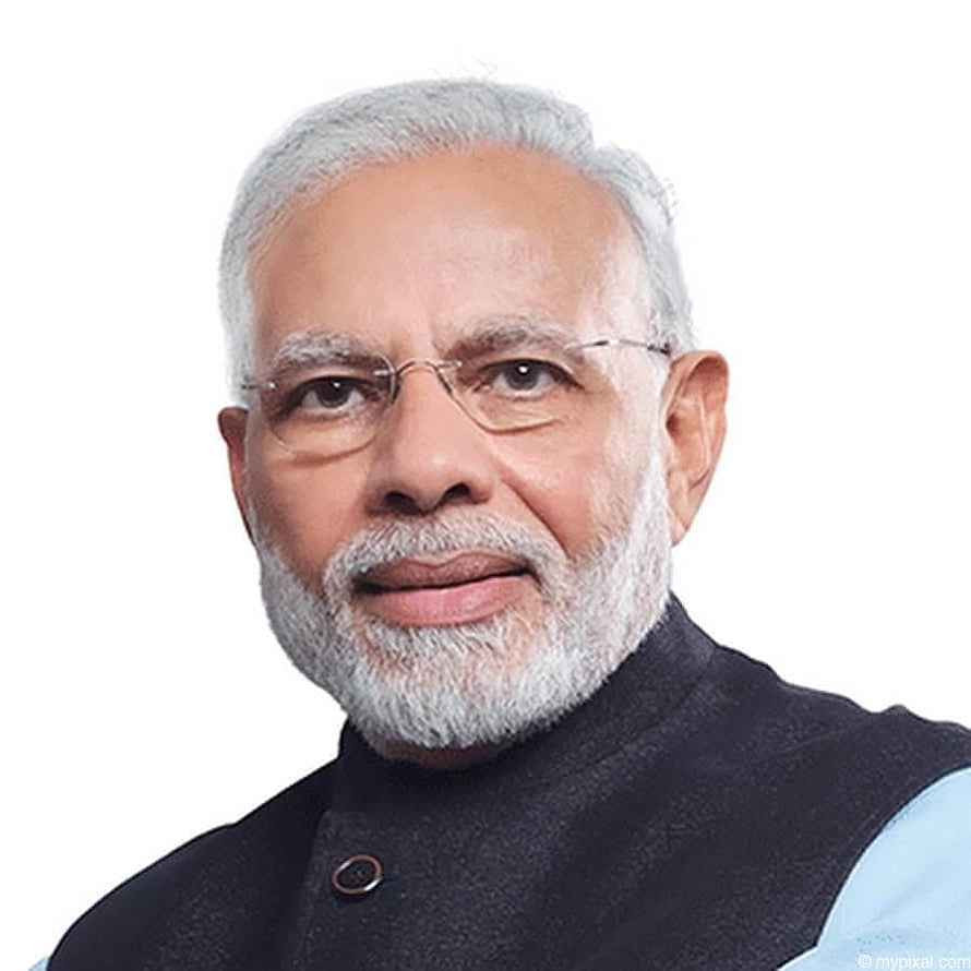 Narendra Modi Portrait in Black Nehru Jacket with Rimless Glasses HD phone wallpaper