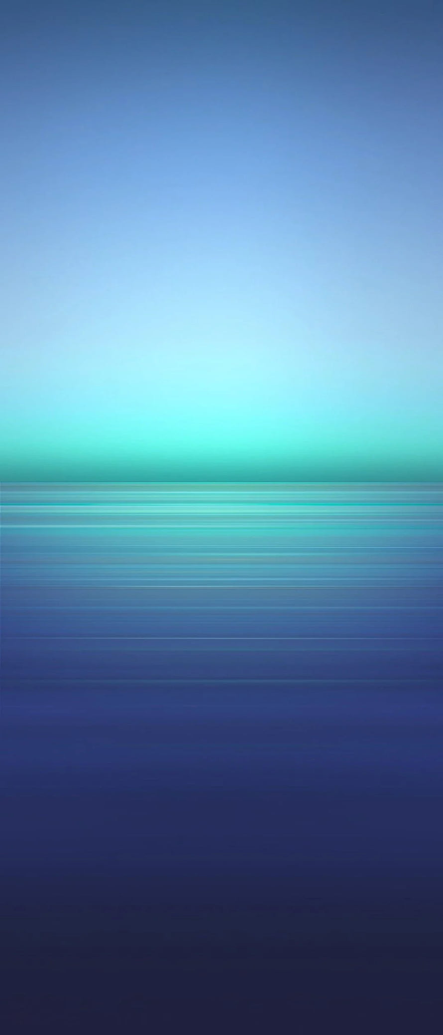 Minimalist Ocean Horizon Gradient with Soft Cyan and Deep Blue Tones HD phone wallpaper