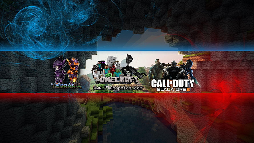 Minecraft, Terraria, and Call of Duty Black Ops 3 Gaming Collage Wallpaper HD wallpaper