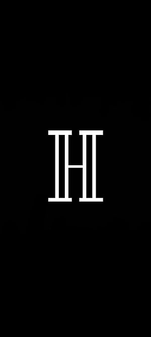 Lookism Minimalist H Logo on Black Background HD phone wallpaper