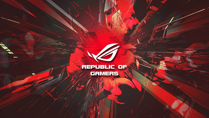 Asus Republic of Gamers Red Abstract Gaming Logo Wallpaper HD wallpaper