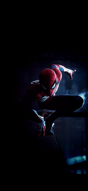 Spider-Man Into the Spider-Verse Miles Morales Crouching in Dark City, Spiderman Gallery. Marvel poster vintage, Avengers , Black spiderman, Spider Man HD phone wallpaper