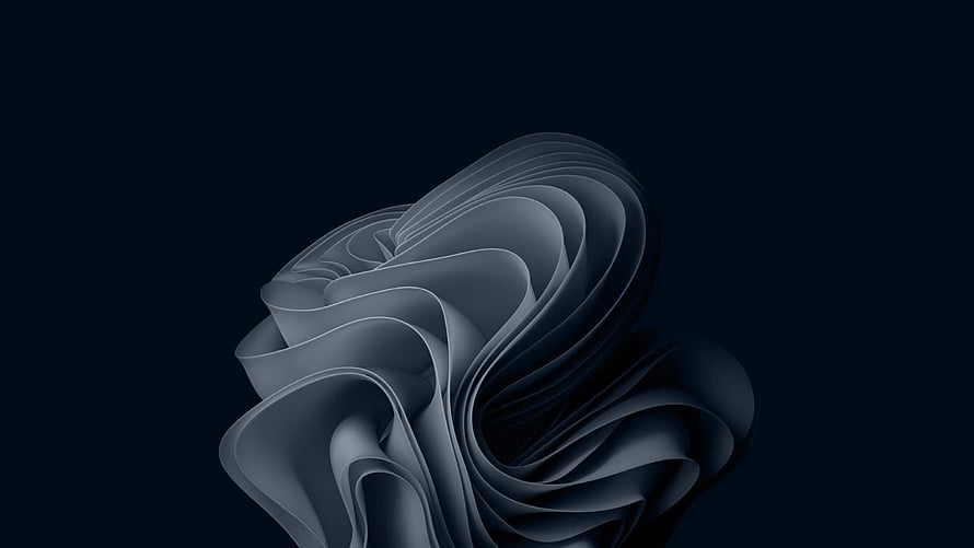 Abstract Dark Blue 3D Flowing Ribbon Sculpture Wallpaper HD wallpaper