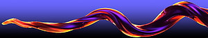 Vibrant Liquid Metal Wave Abstract Artwork on Deep Purple Gradient Background HD wallpaper