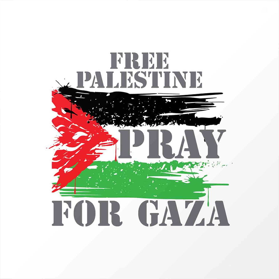 Free Palestine Pray For Gaza Brushstroke Flag Design HD phone wallpaper