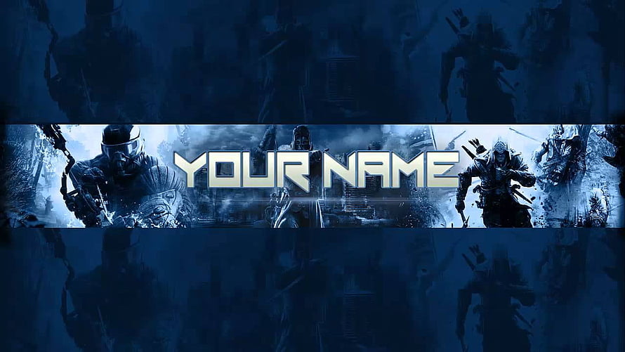 Customizable Call of Duty Style Gamer Banner Template with Soldiers HD wallpaper