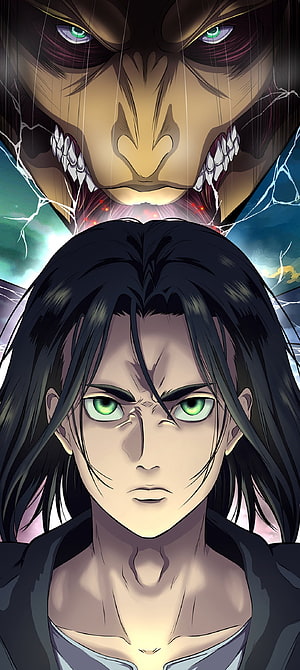 Mikasa Ackerman and the Beast Titan from Attack on Titan anime wallpaper, Eren Yeager (a.o.t), Anime, AoT, founder-titan, attack_on_titan, Attack-Titan, Titan, Manga, Mikasa HD phone wallpaper