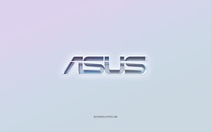 ASUS Logo on Soft Pastel Gradient Background HD wallpaper