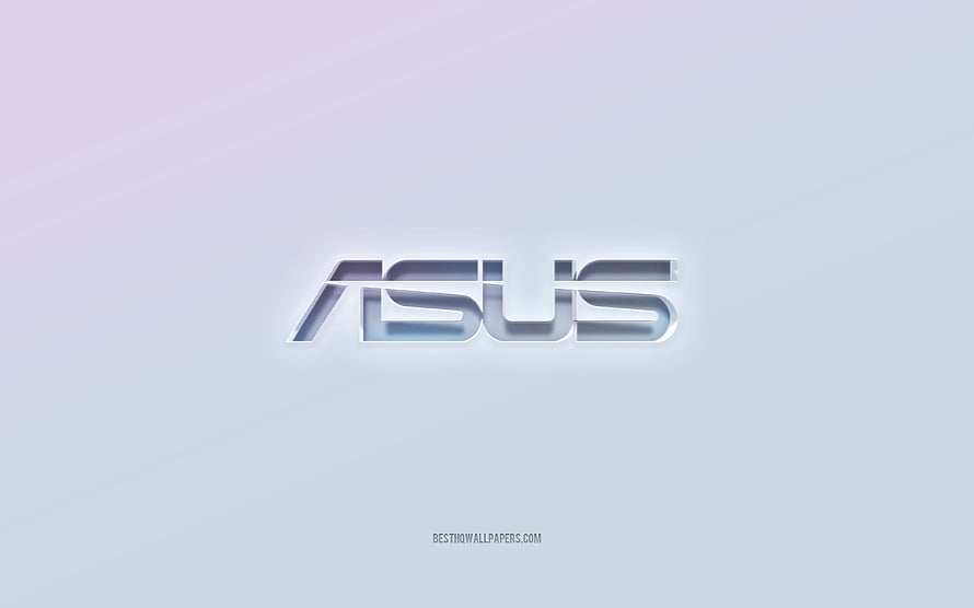 ASUS Logo on Soft Pastel Gradient Background HD wallpaper