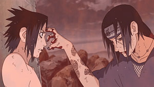 Itachi Uchiha and Sasuke Uchiha Naruto Shippuden Anime Wallpaper HD wallpaper