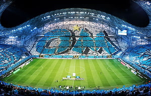 Juventus Stadium Tifo Display Celebrating Champions League Finals HD wallpaper