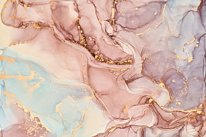 Elegant Fluid Art Abstract Background With Gold Veins And Soft Pastel Tones HD wallpaper