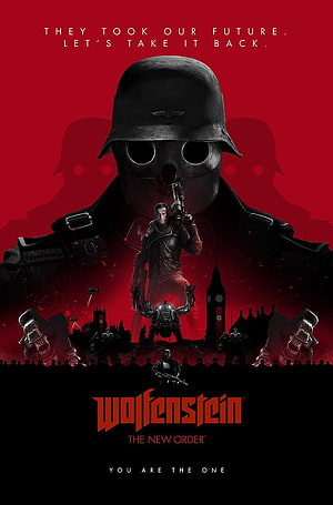 Wolfenstein The New Order Key Art Featuring Skull Soldier and London Skyline HD phone wallpaper