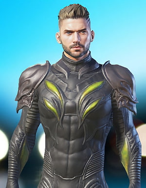 Carlo from PUBG in futuristic black tactical armor with glowing green accents HD phone wallpaper