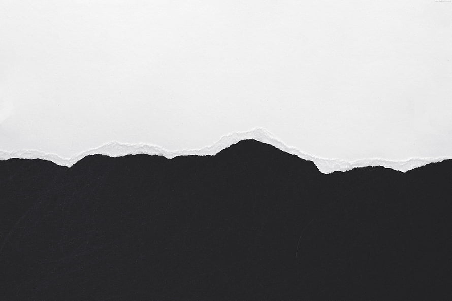 Minimalist Black and White Torn Paper Texture Background HD wallpaper