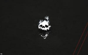Destiny 2 Minimalist Skull Logo on Dark Textured Background HD wallpaper