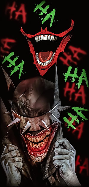 Scary Clown With Spiked Collar And Maniacal Grin Horror Art, Batman Who Laughs : galaxys10, The Batman Who Laughs HD phone wallpaper