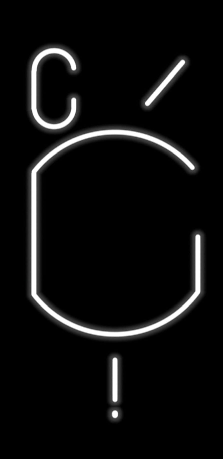 Minimalist White Line Art Light Bulb Icon on Black Background HD phone wallpaper