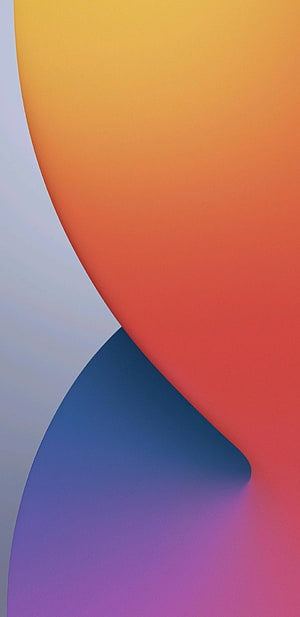 Abstract Gradient Curves in Warm Orange and Cool Blue Tones HD phone wallpaper