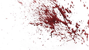 Red Blood Splatter Texture on White Background for Horror Design HD wallpaper