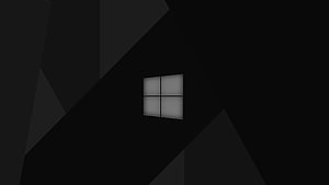 Minimalist Windows 11 Dark Mode Desktop Wallpaper with Geometric Abstract Background HD wallpaper