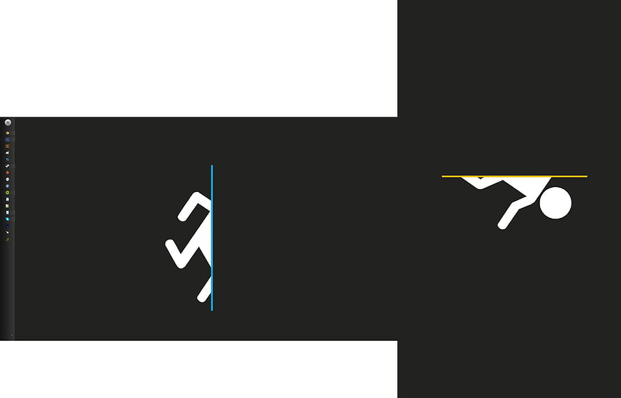 Minimalist white stick figures climbing and balancing on black background desktop wallpaper HD wallpaper