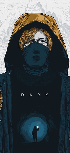 Jonas Kahnwald from Dark series anime style illustration with hood and mask HD phone wallpaper