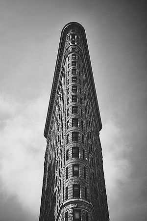 Flatiron Building New York City Black And White Architecture Photography HD phone wallpaper