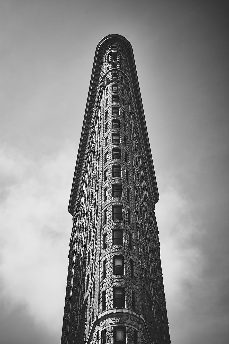 Flatiron Building New York City Black And White Architecture Photography HD phone wallpaper