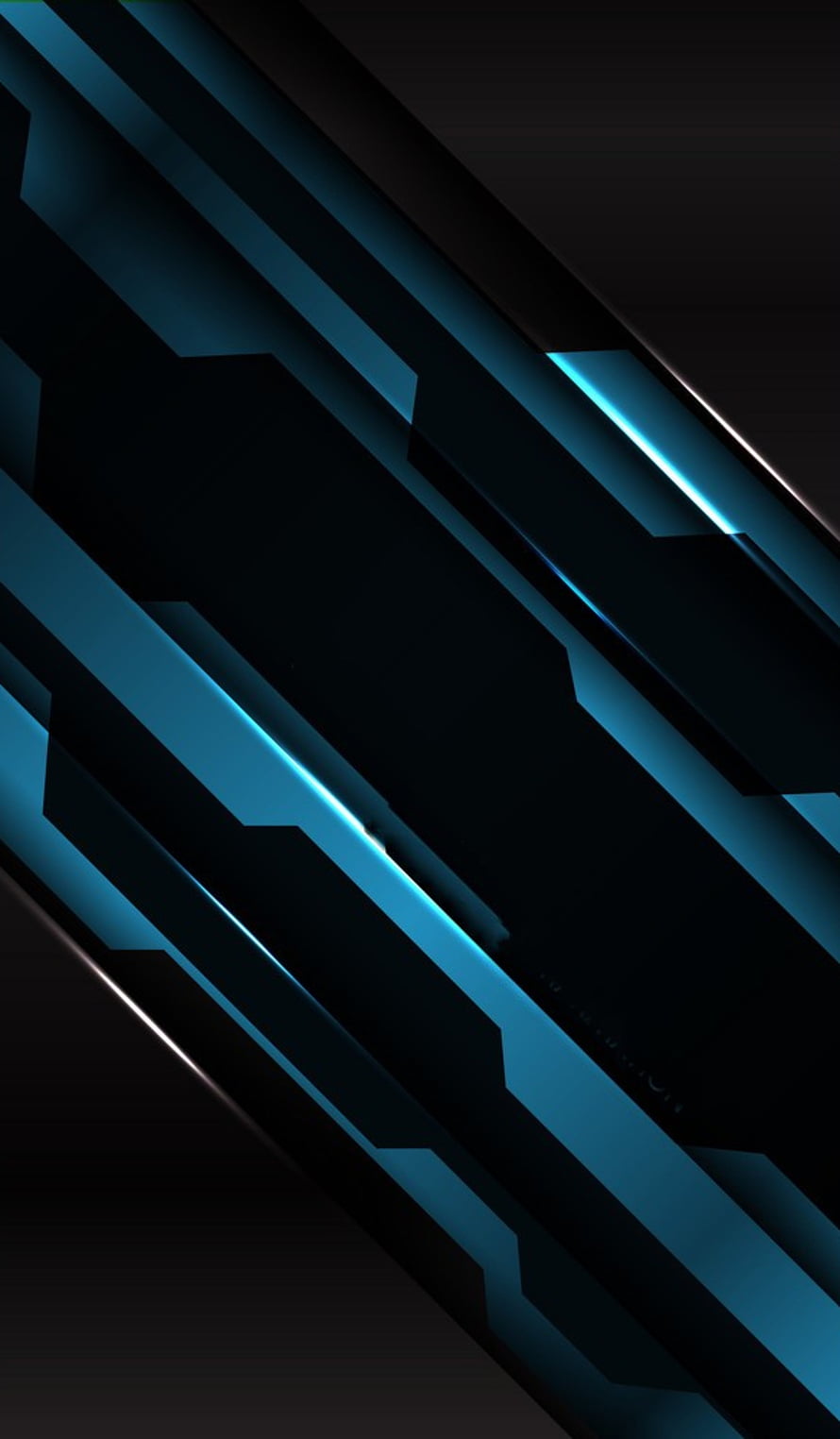 Abstract Dark Blue Neon Geometric Lines Wallpaper HD phone wallpaper