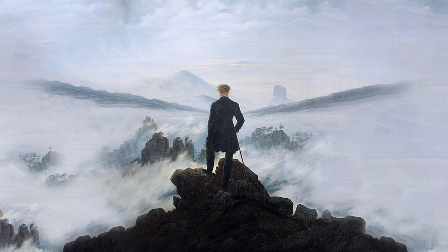 Wanderer Above the Sea of Fog by Caspar David Friedrich Classic Romantic Landscape Painting, Wanderer Above the Sea of Fog . Caspar david friedrich, Emotional painting, Art, Romanticism Art HD wallpaper