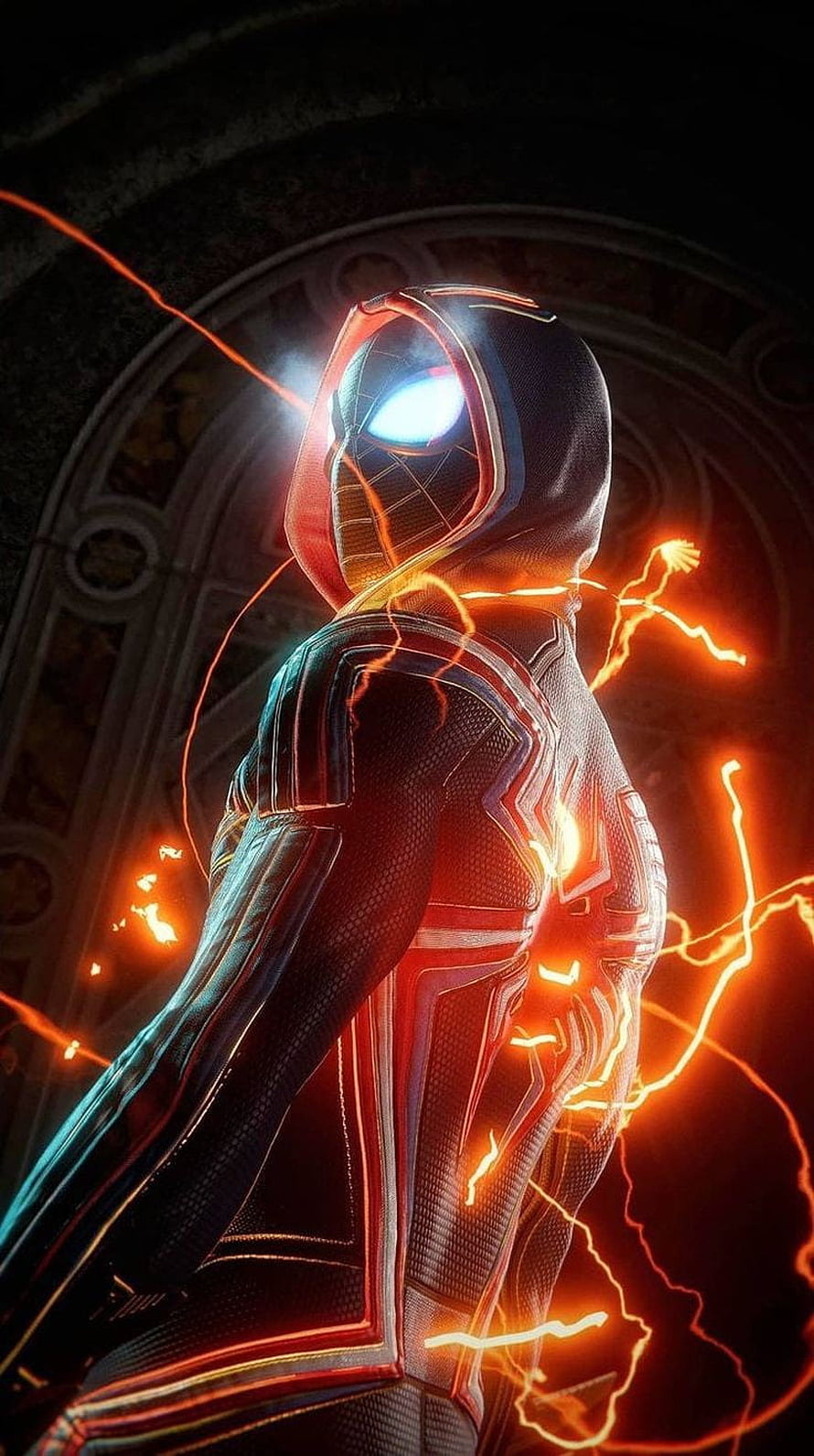 Miles Morales Spider-Man in Stealth Suit with Electric Venom Blast, Miles Morales 2099, spiderman HD phone wallpaper