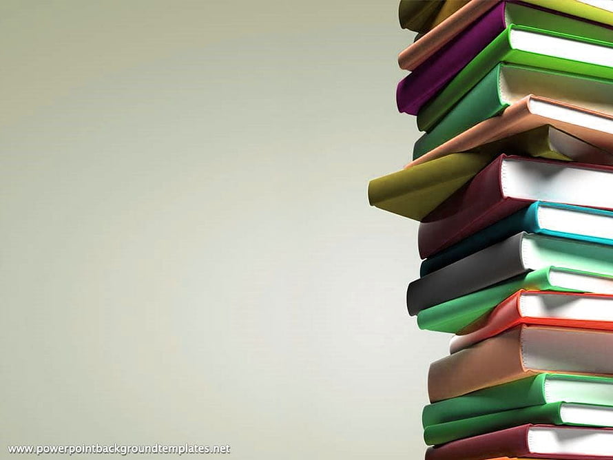 Colorful Stack of Hardcover Books Against a Neutral Beige Background HD wallpaper