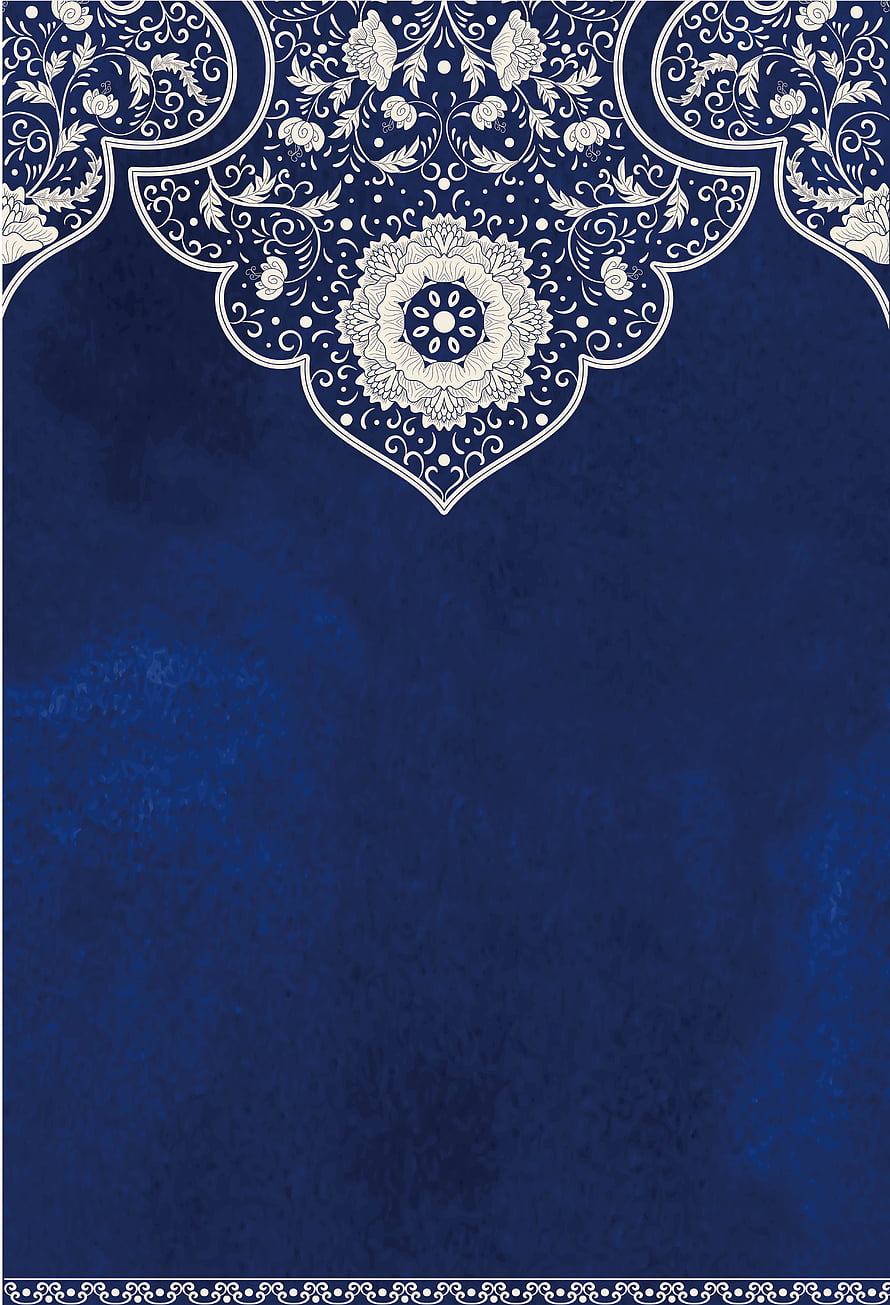Elegant Blue and White Floral Mandala Pattern Wallpaper, Blue Antique Vintage Wedding Background. Islamic art pattern, Background vintage, Wedding background HD phone wallpaper