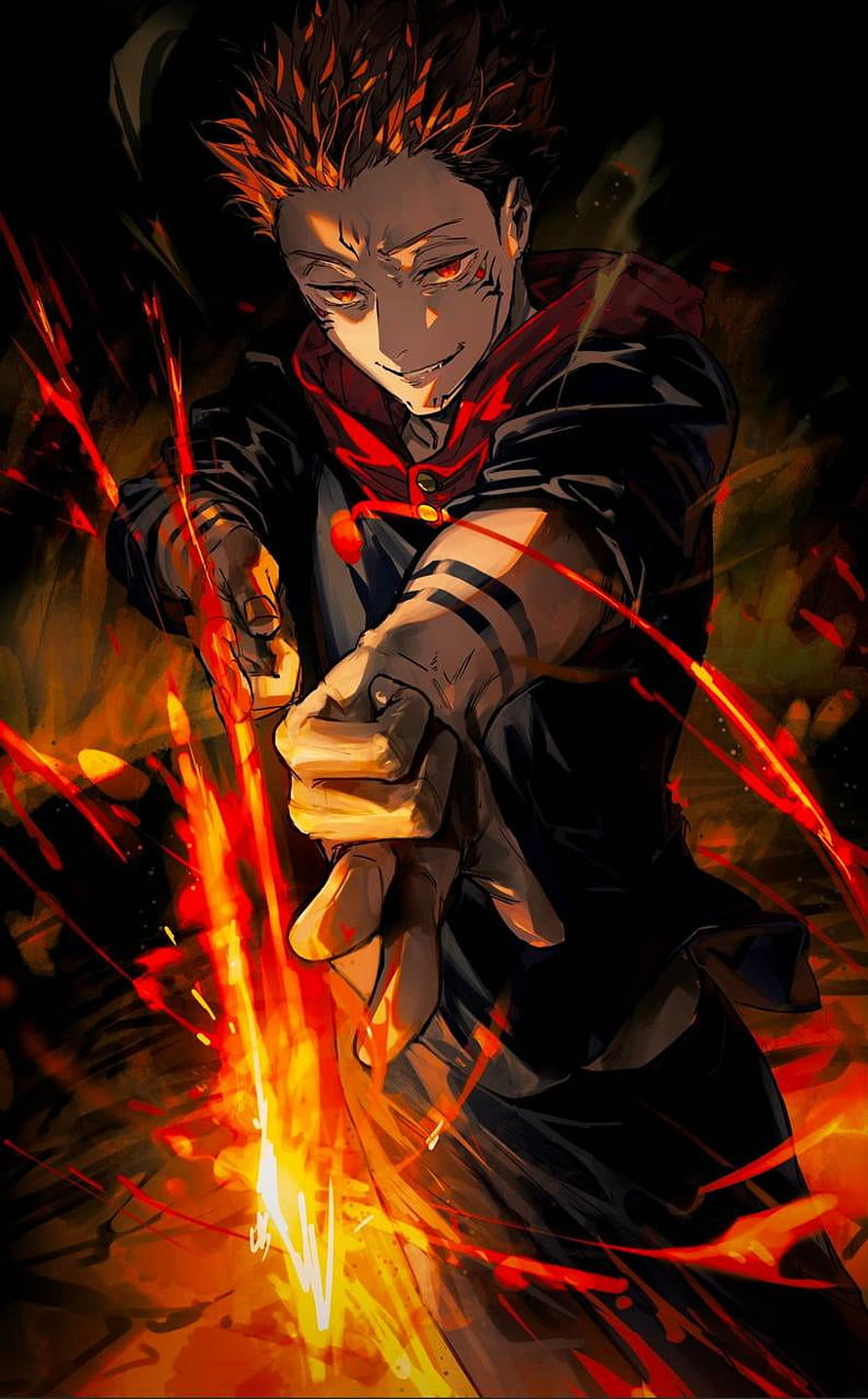 Kyojuro Rengoku from Demon Slayer wielding intense flame breathing attack in dynamic anime art HD phone wallpaper