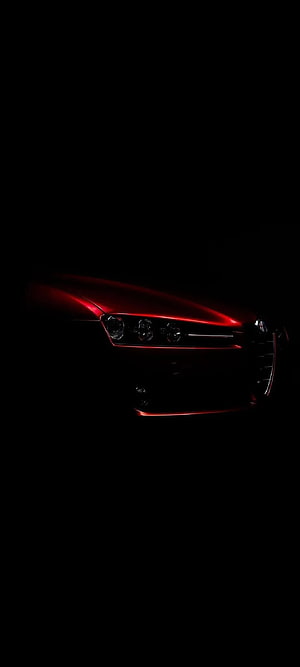 Alfa Romeo 159 Red Front Fascia Dramatic Low-Key Studio Lighting HD phone wallpaper