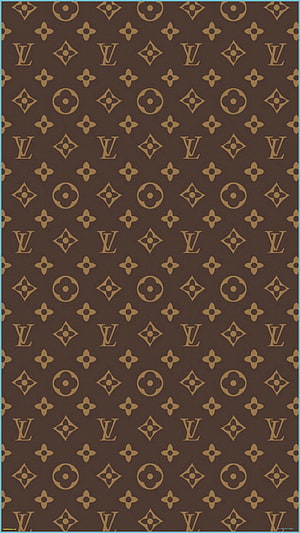 Louis Vuitton Monogram Pattern Wallpaper with Classic Brown and Gold Design HD phone wallpaper