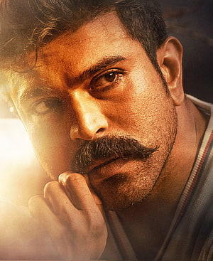 Hrithik Roshan intense close-up portrait with mustache and warm cinematic lighting HD phone wallpaper
