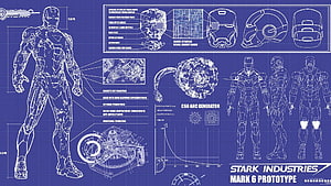 Iron Man Mark 6 Prototype Blueprint with Stark Industries Arc Reactor Schematics, Iron Man blueprint . Iron man armor, Iron man stark, Iron man arc reactor HD wallpaper
