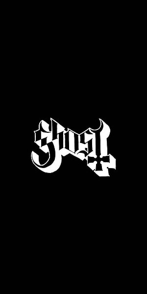 Ghost Band Gothic Logo on Black Background HD phone wallpaper
