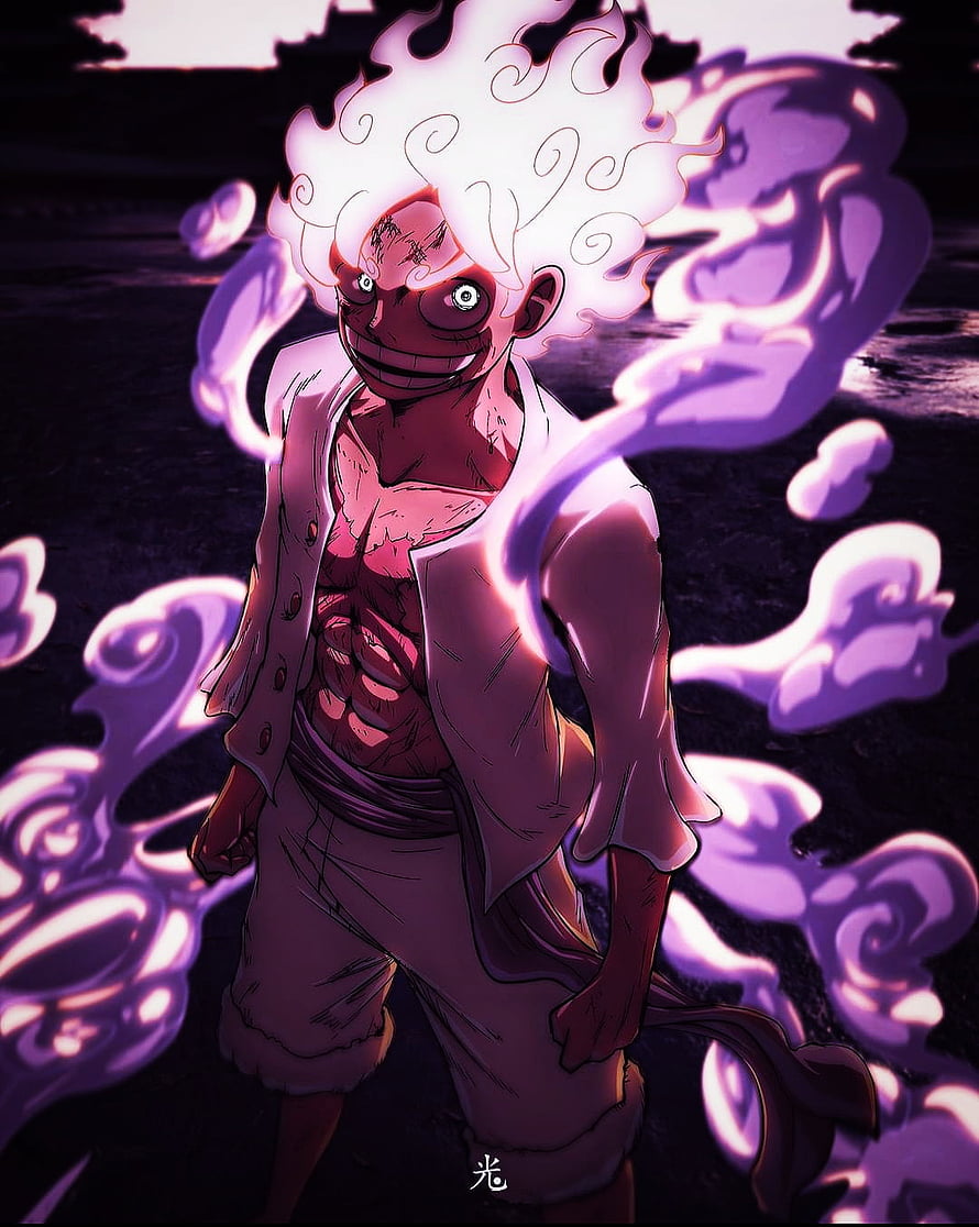 Monkey D. Luffy Gear 5 Sun God Nika White Hair Anime Wallpaper HD phone wallpaper