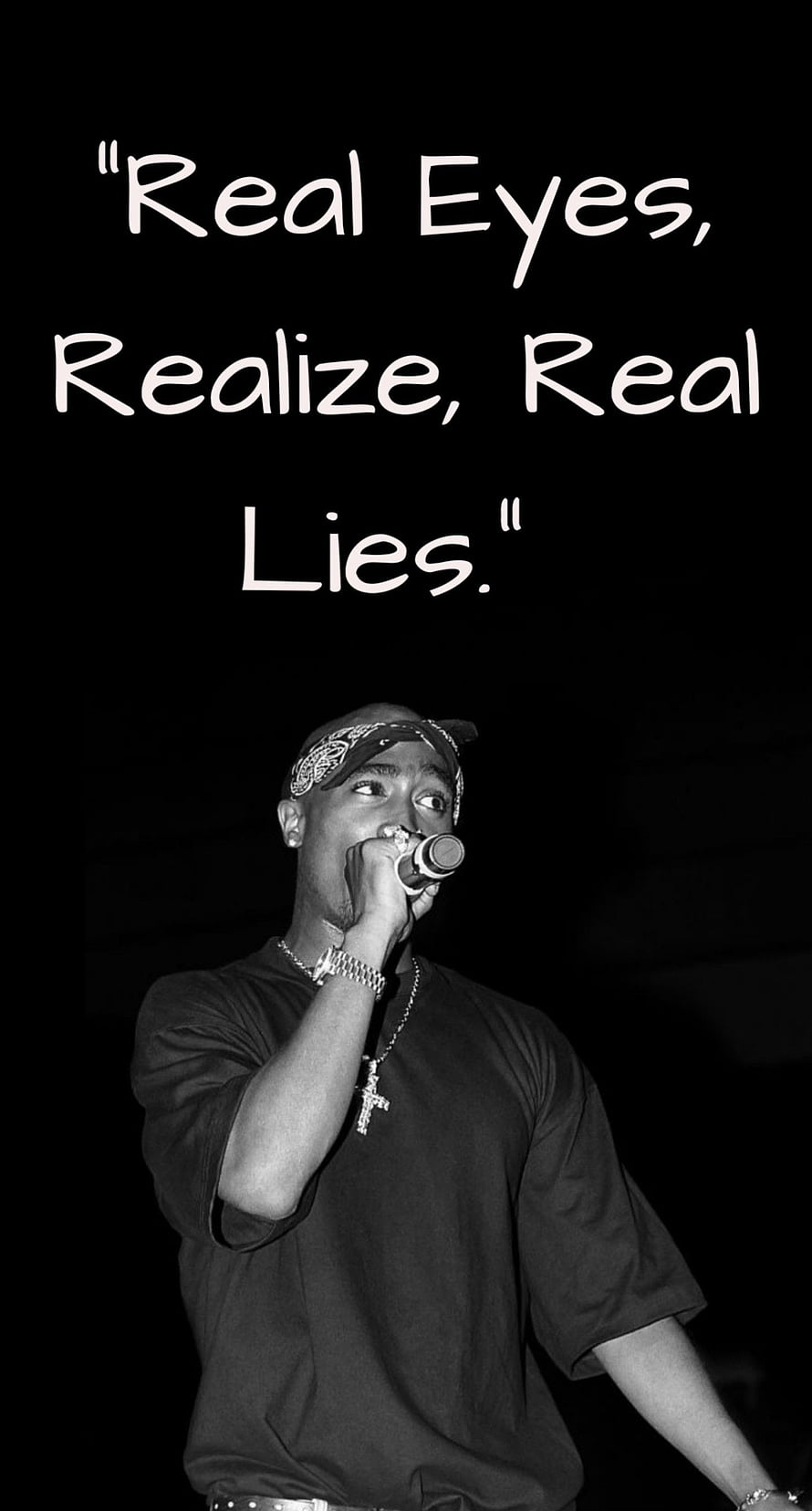 Tupac Shakur Performing Live With Microphone and Bandana HD phone wallpaper