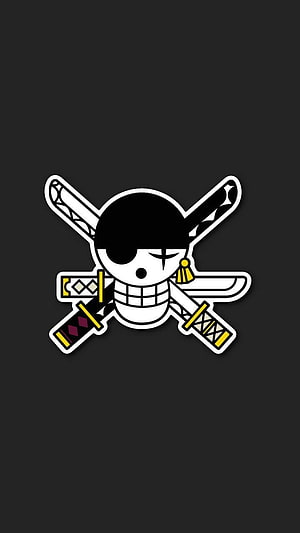 Kurozumi Kanjuro Skull and Crossed Swords Jolly Roger Logo Anime Wallpaper HD phone wallpaper